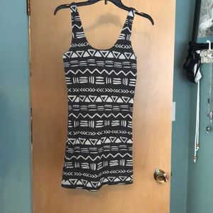 Aztec print t-shirt dress